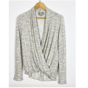 Anthropologie Saturday Sunday Elsa marled Wrap Top Size Small